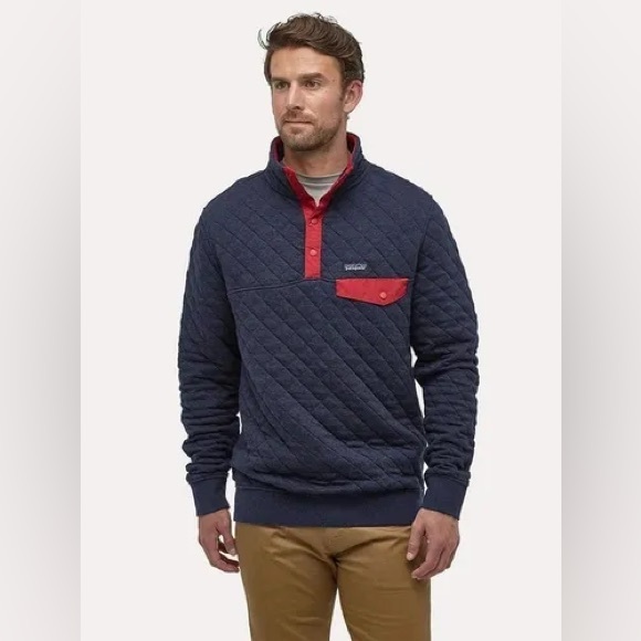 Patagonia ‎ Organic Cotton Quilted Snap-TNavy BlueMen’s SmallNWT